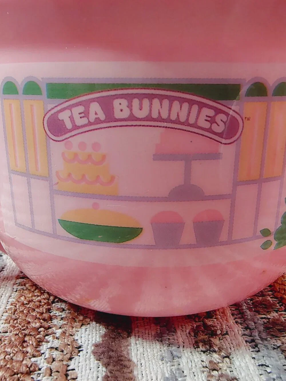 Tomy Tea Bunnies Carrot Cake Bakery Cup ONLY Pink Plastic